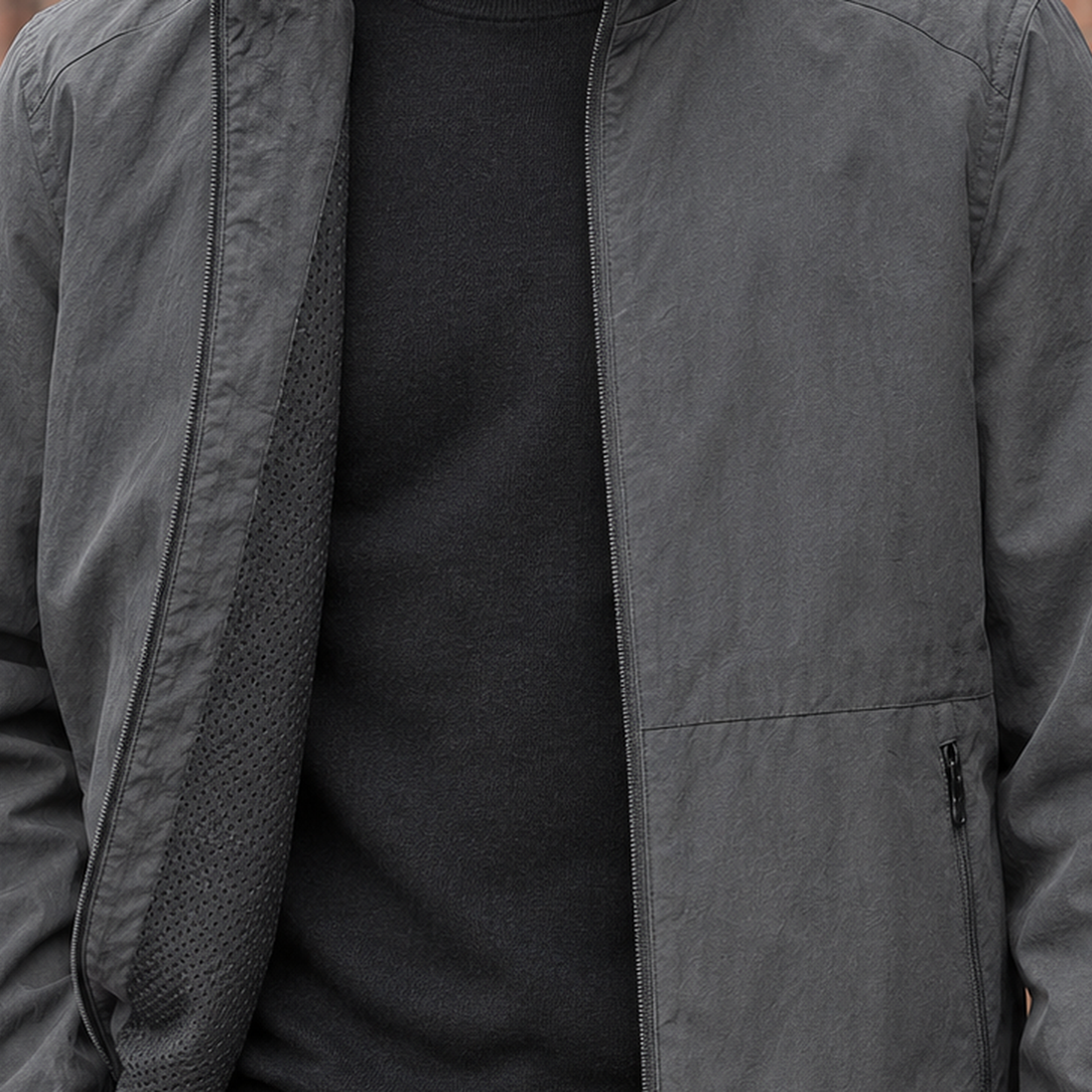 Eldric-Lane Stand Collar Jacket - Lead Product Detail
