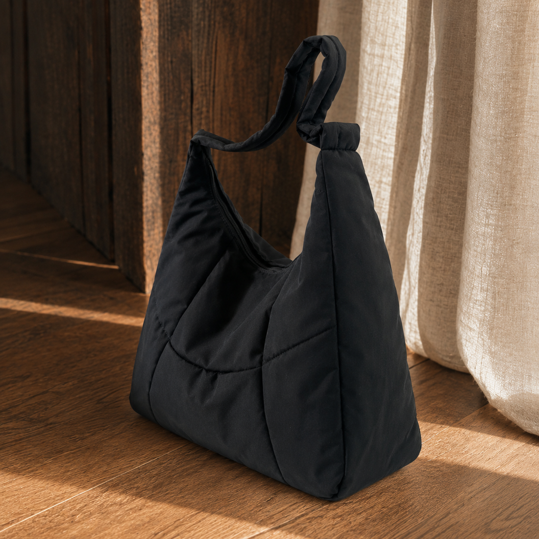 Savelli Padded Shoulder Bag - Lead Alternate View