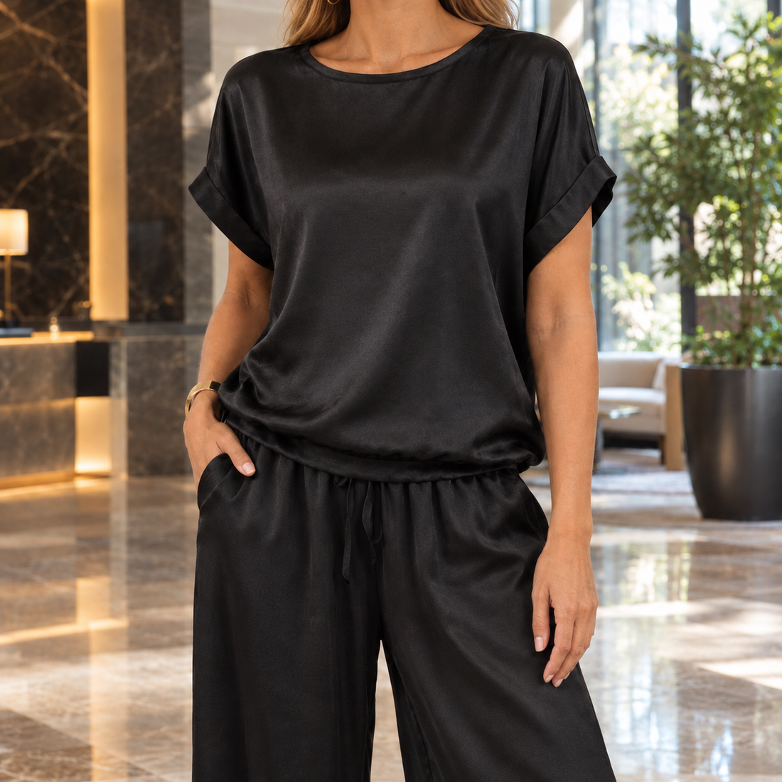 Mallory Relaxed Pants Set - Lead Product Detail
