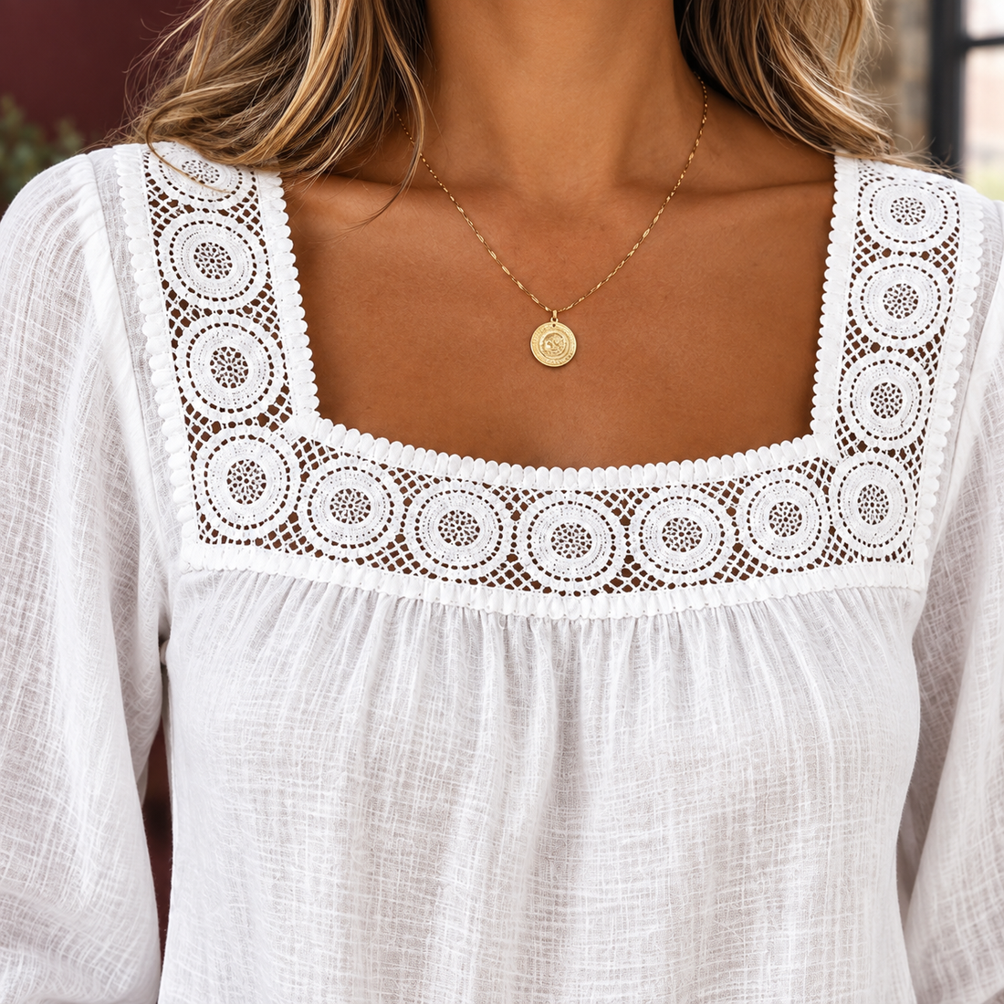 Sasha Square Neck Blouse - Lead Product Detail