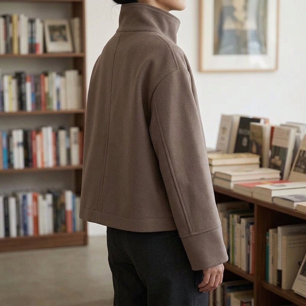 Sofia Stand Collar Jacket - Lead Alternate View