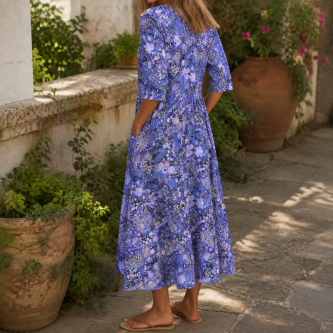 Rhea Floral Maxi Dress - Lead Alternate View