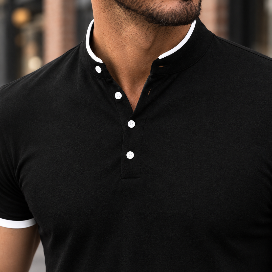 Jude Stand Collar Polo - Lead Product Detail