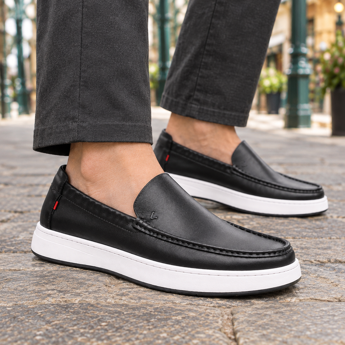 Caprera Leather Loafers - Lead Product Detail