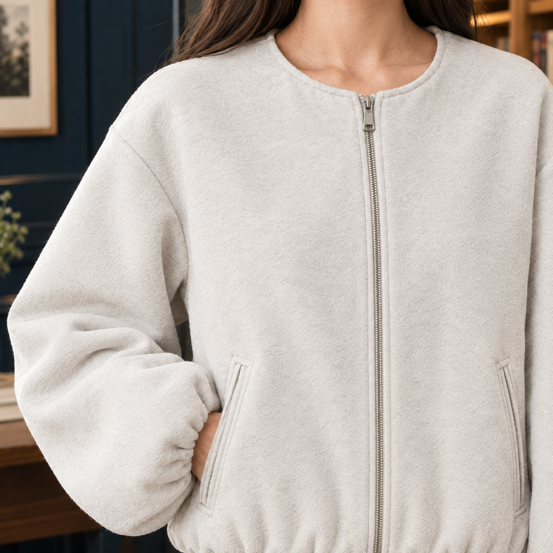 Lucinda Balloon Sleeve Jacket - Lead Product Detail