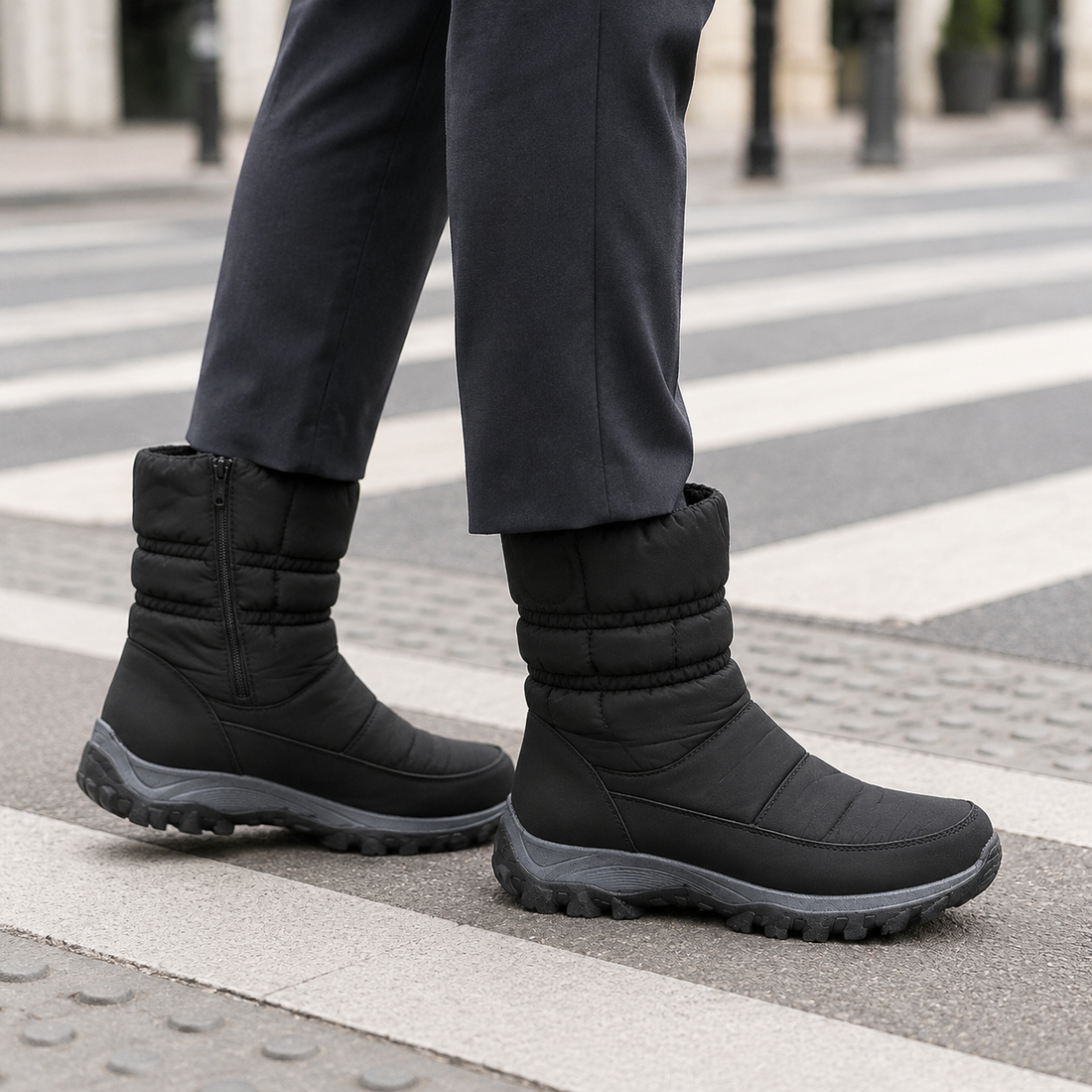 Graziani Quilted Snow Boots - Lead Alternate View