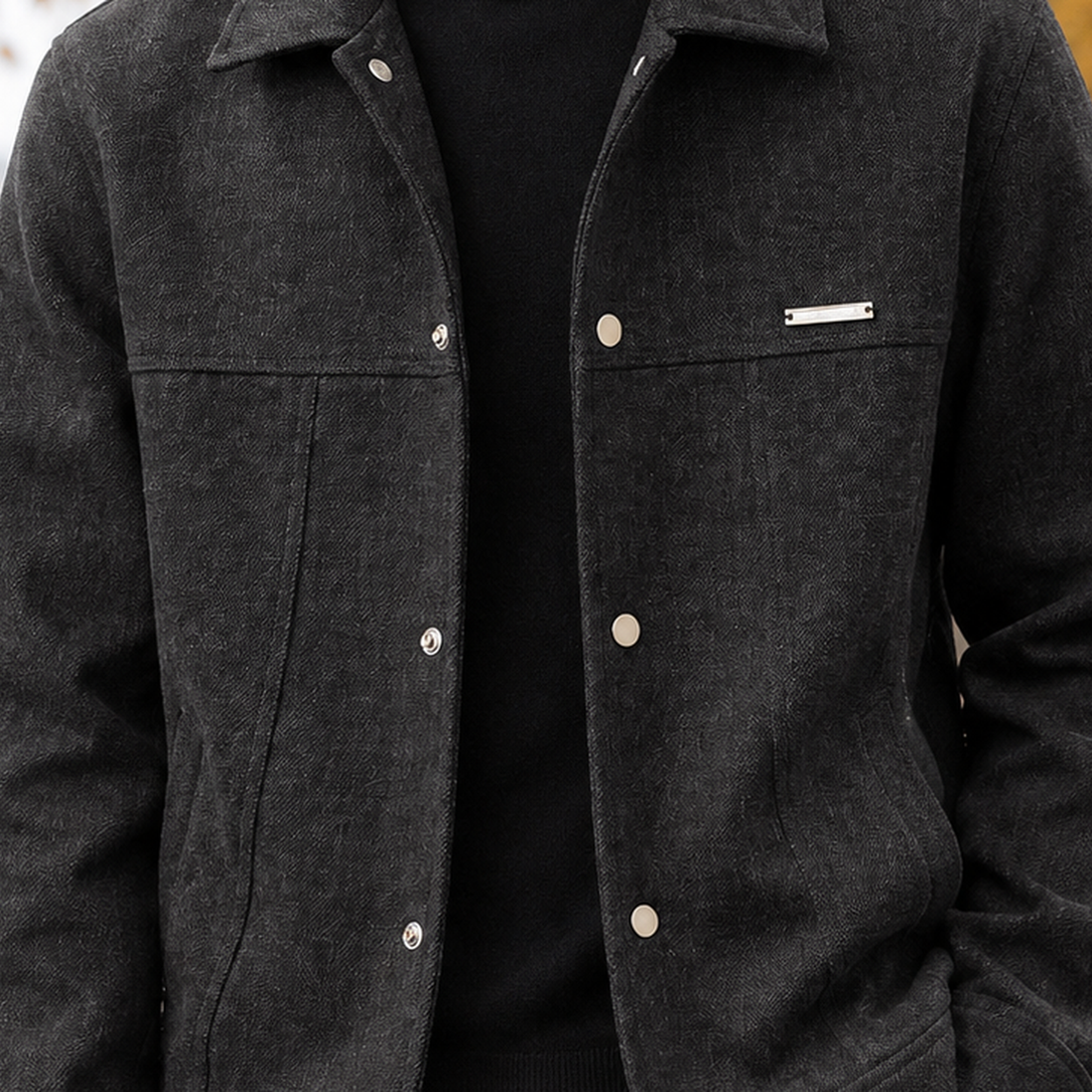Magnus-Grant Snap Front Jacket - Lead Product Detail