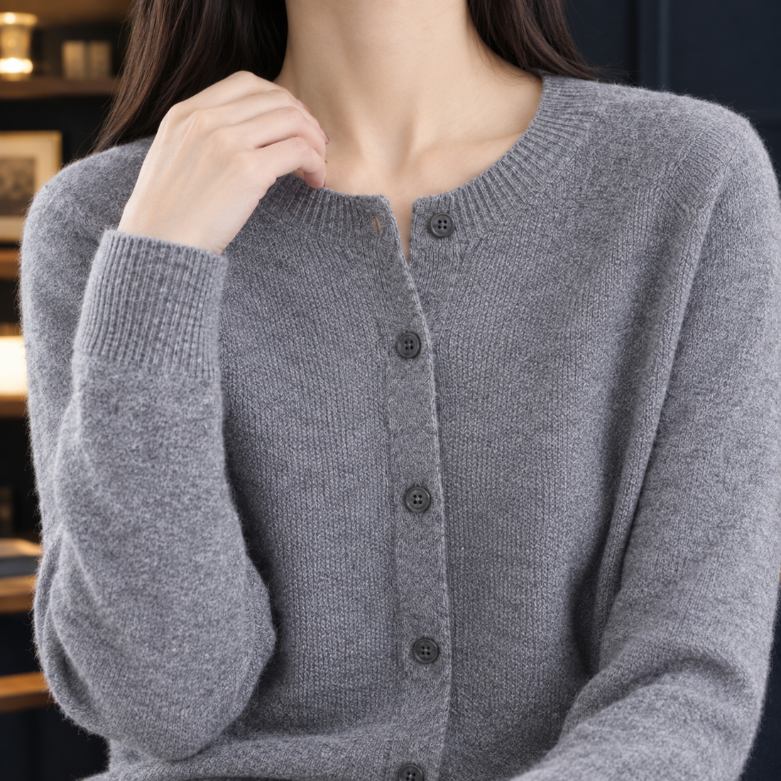 Daphne-Louise Wool Cardigan - Lead Product Detail