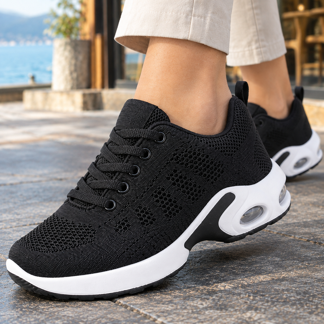 Scaligeri Cushioned Sneakers - Lead Product Detail