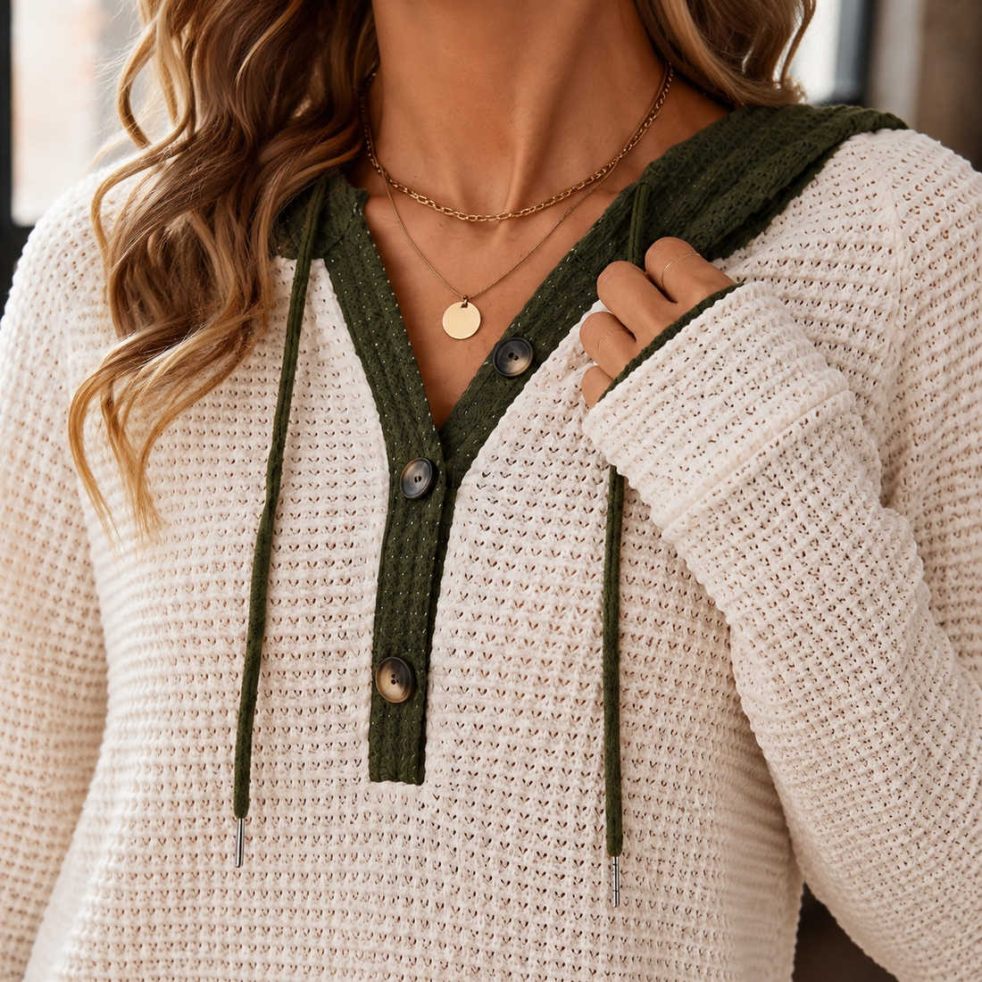 Honora-Rae Waffle Sweater - Lead Product Detail