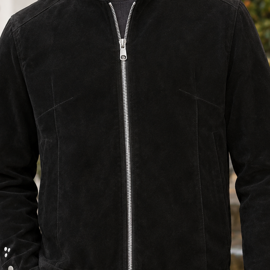 Stanley-York Suede Zip Jacket - Lead Product Detail