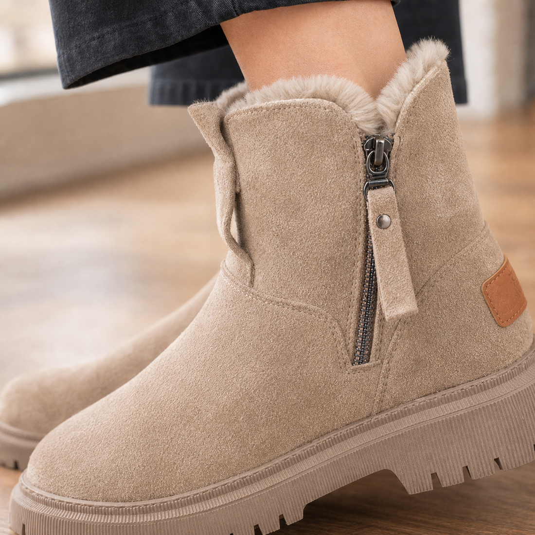 Tricarico Suede Ankle Boots - Lead Product Detail