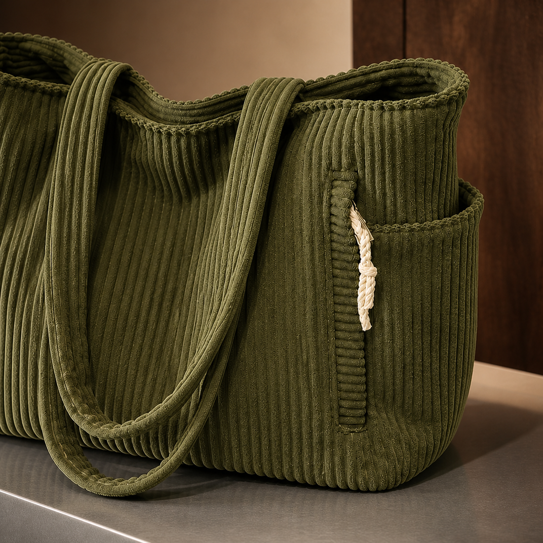 Alberti Ribbed Tote - Lead Product Detail