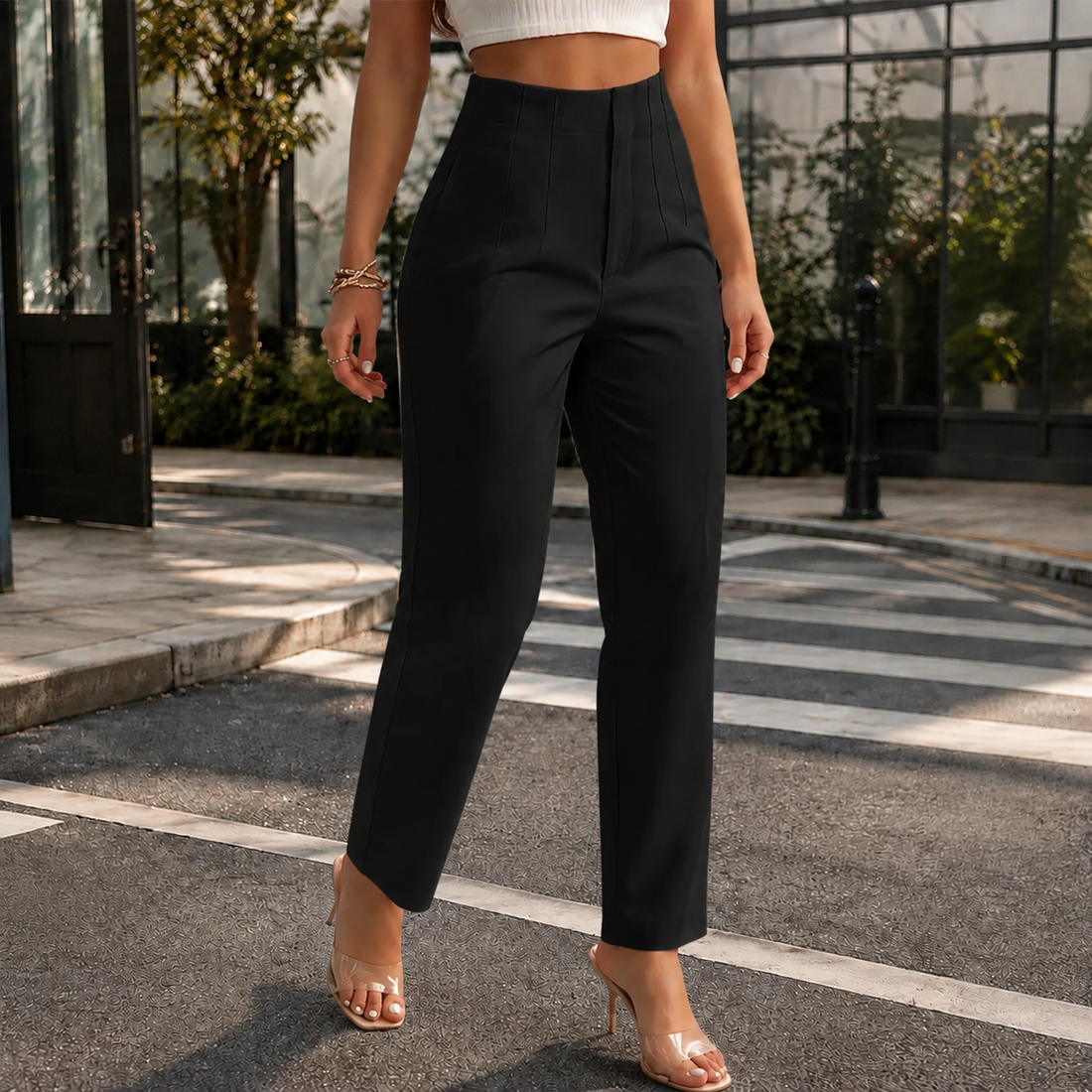 Harriet Straight Leg Pants - Black