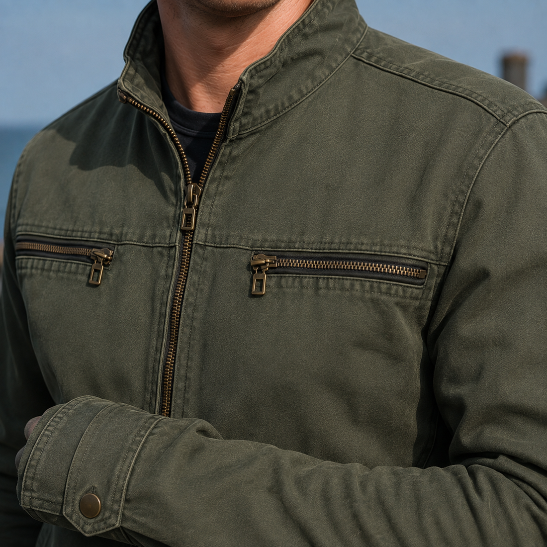 Finnian Military Jacket - Lead Product Detail