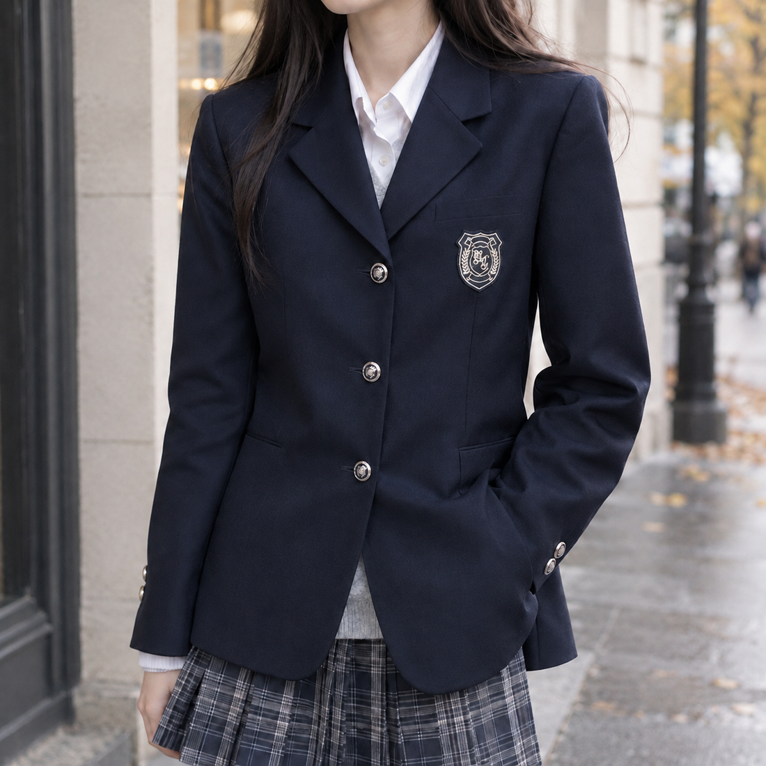 Miriam-Skye Tailored Blazer - Navy Blue