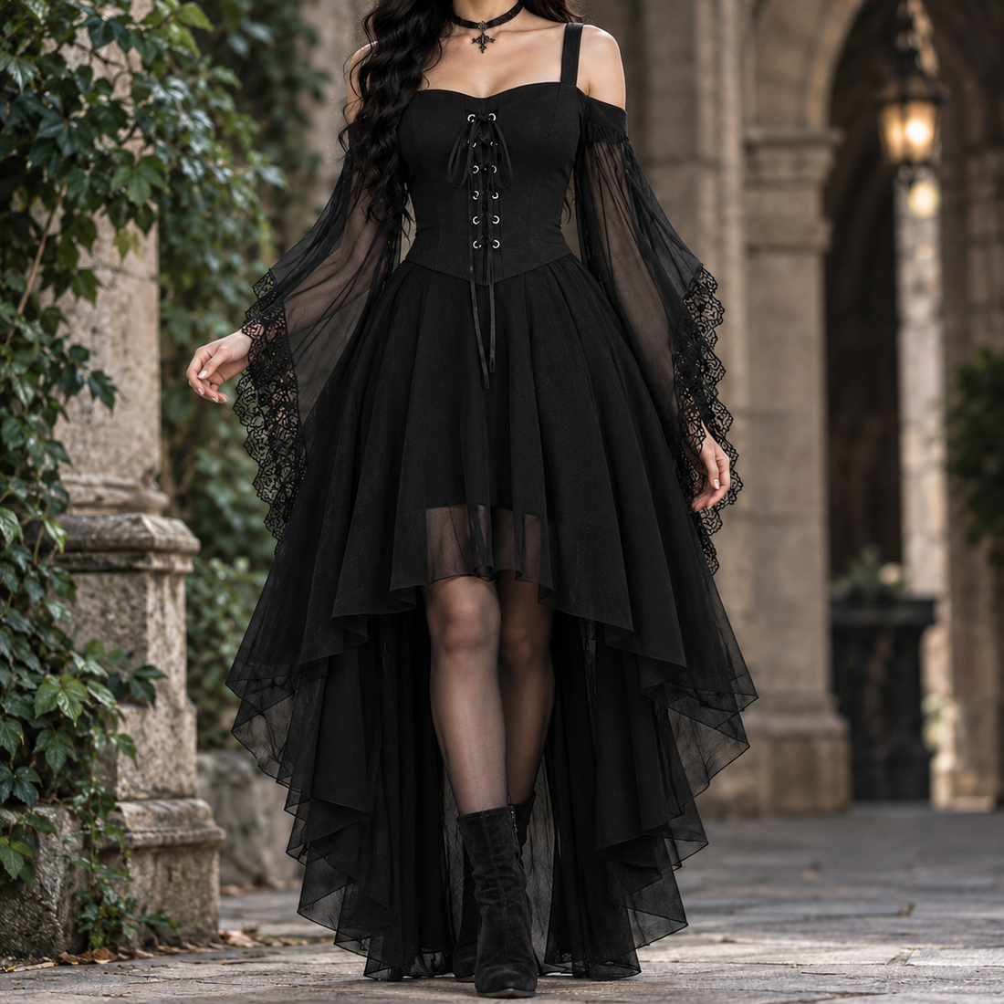 Tatiana-Belle High Low Dress - Black