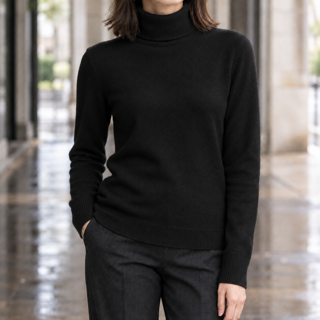 Nicole Turtleneck Sweater - Black