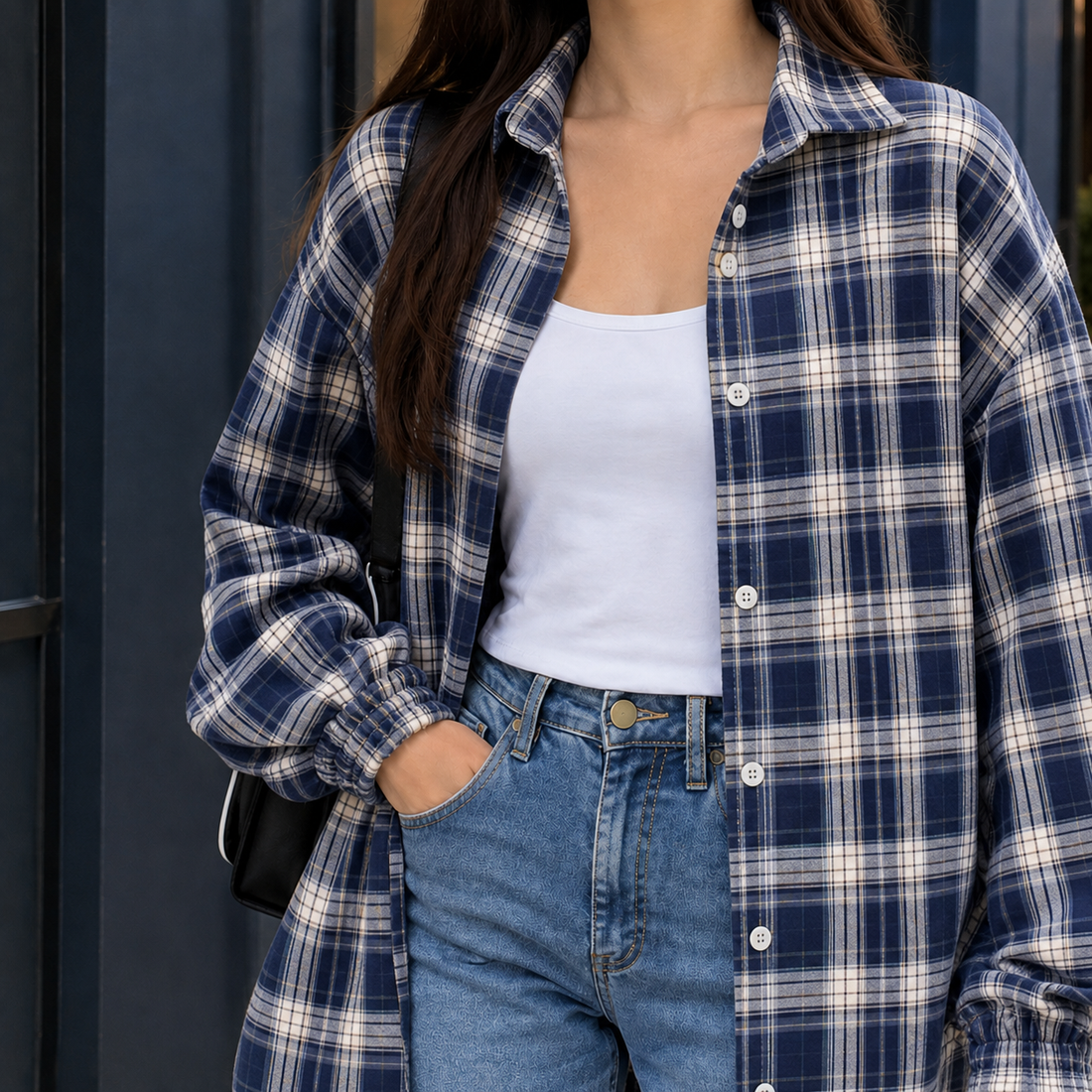 Raven-Claire Plaid Overshirt - As Pictured
