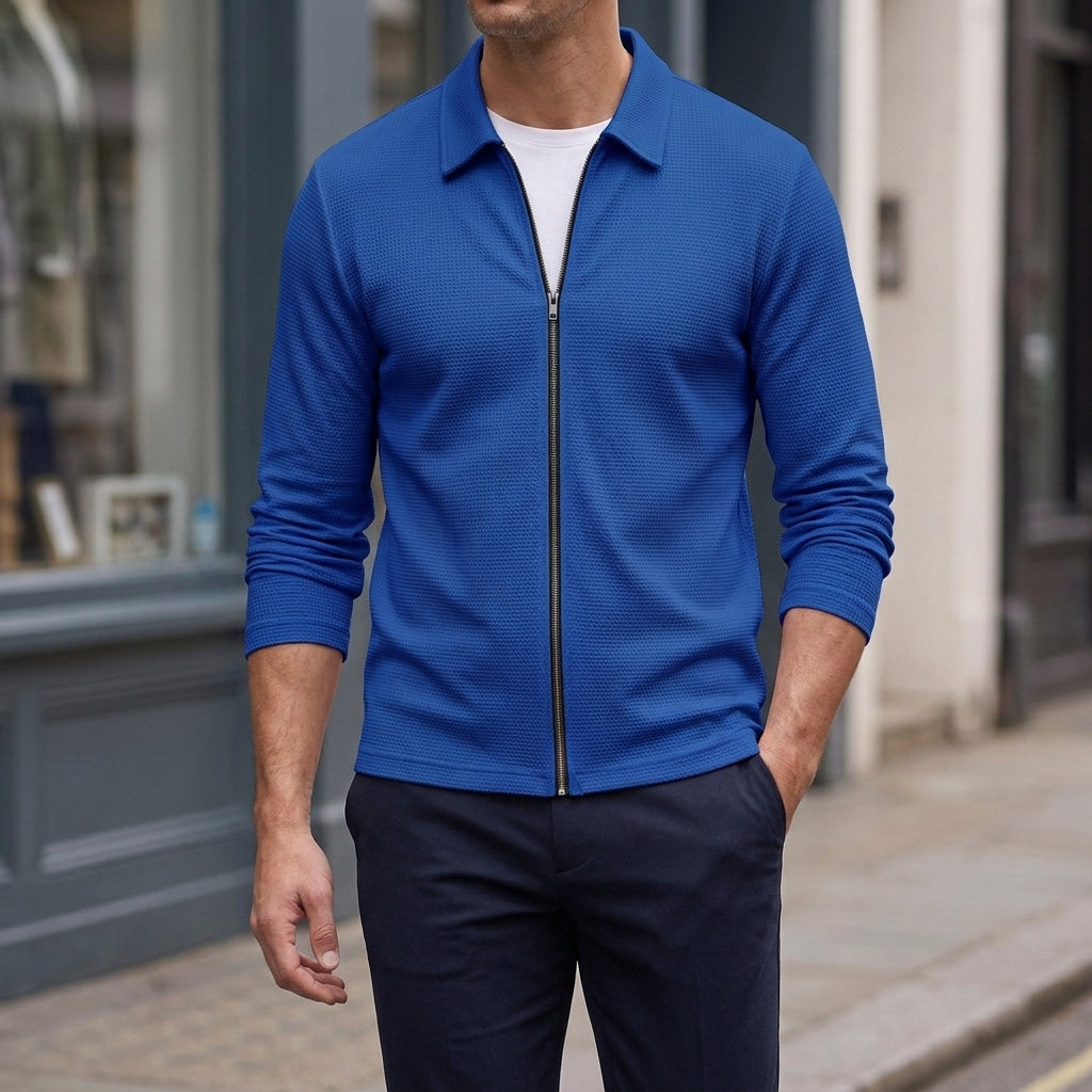 Sterling Waffle Jacket - Sapphire Blue