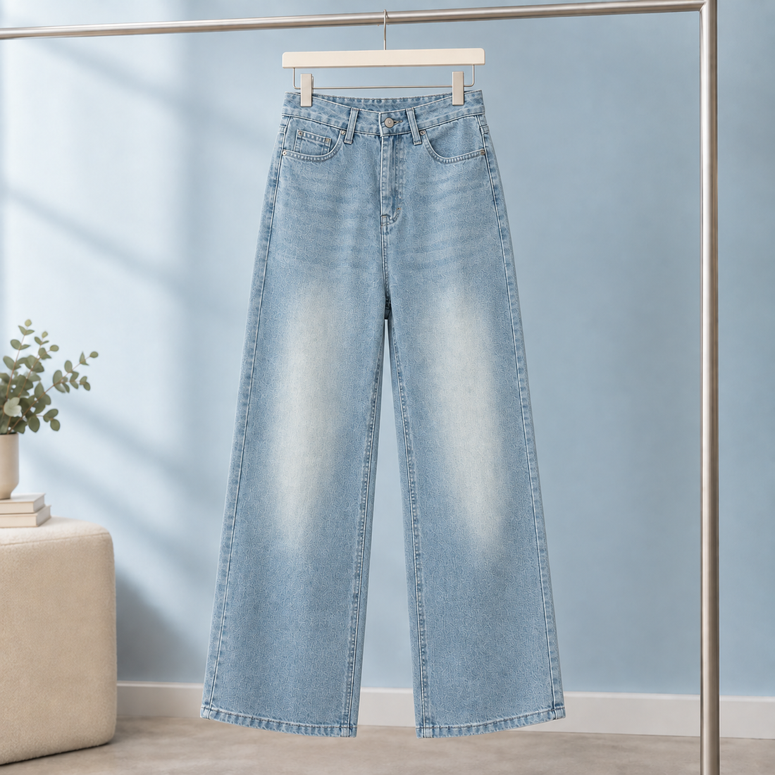 Christabel Wide Leg Jeans - Light Blue
