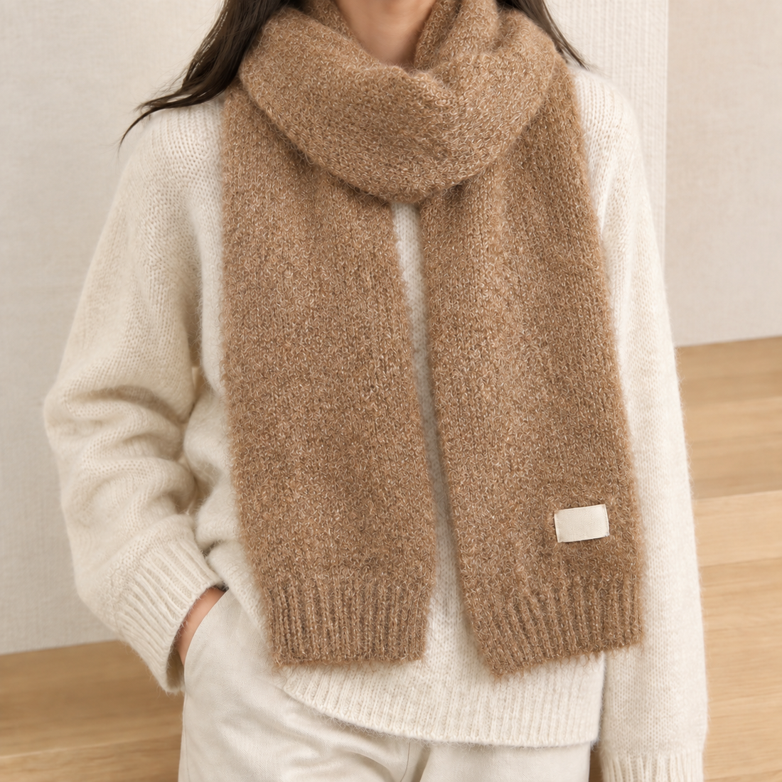 Hartwell Cashmere Scarf - Khaki