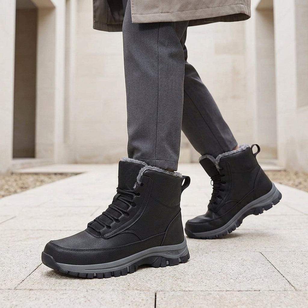 Delano Plush-Lined Boots - Black
