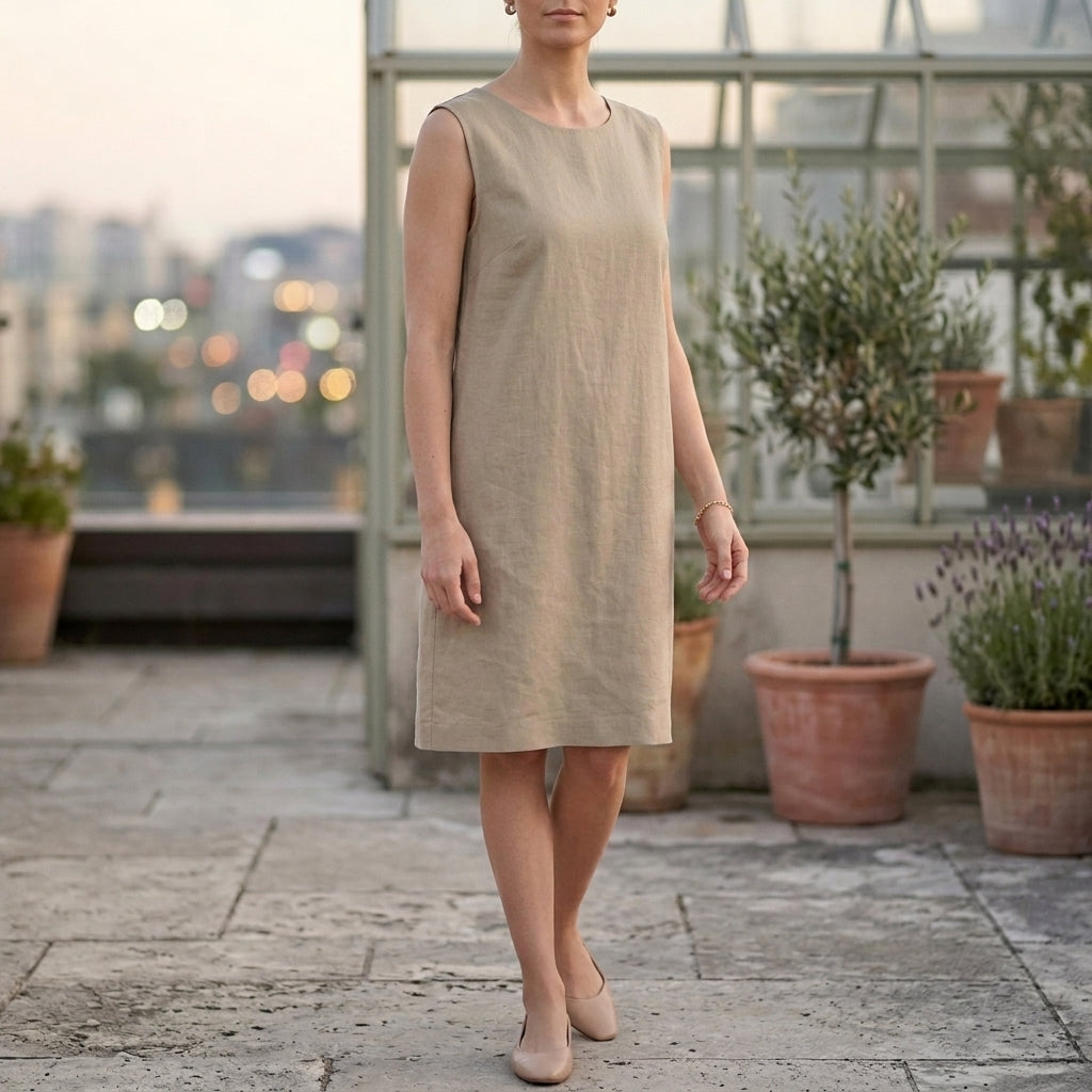 Amelie Shift Dress - Khaki