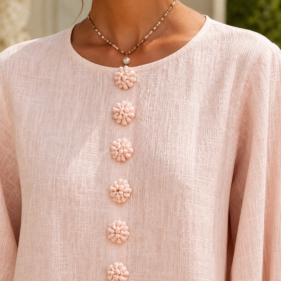 Simone Rosette Cuff Dress - Lead Product Detail