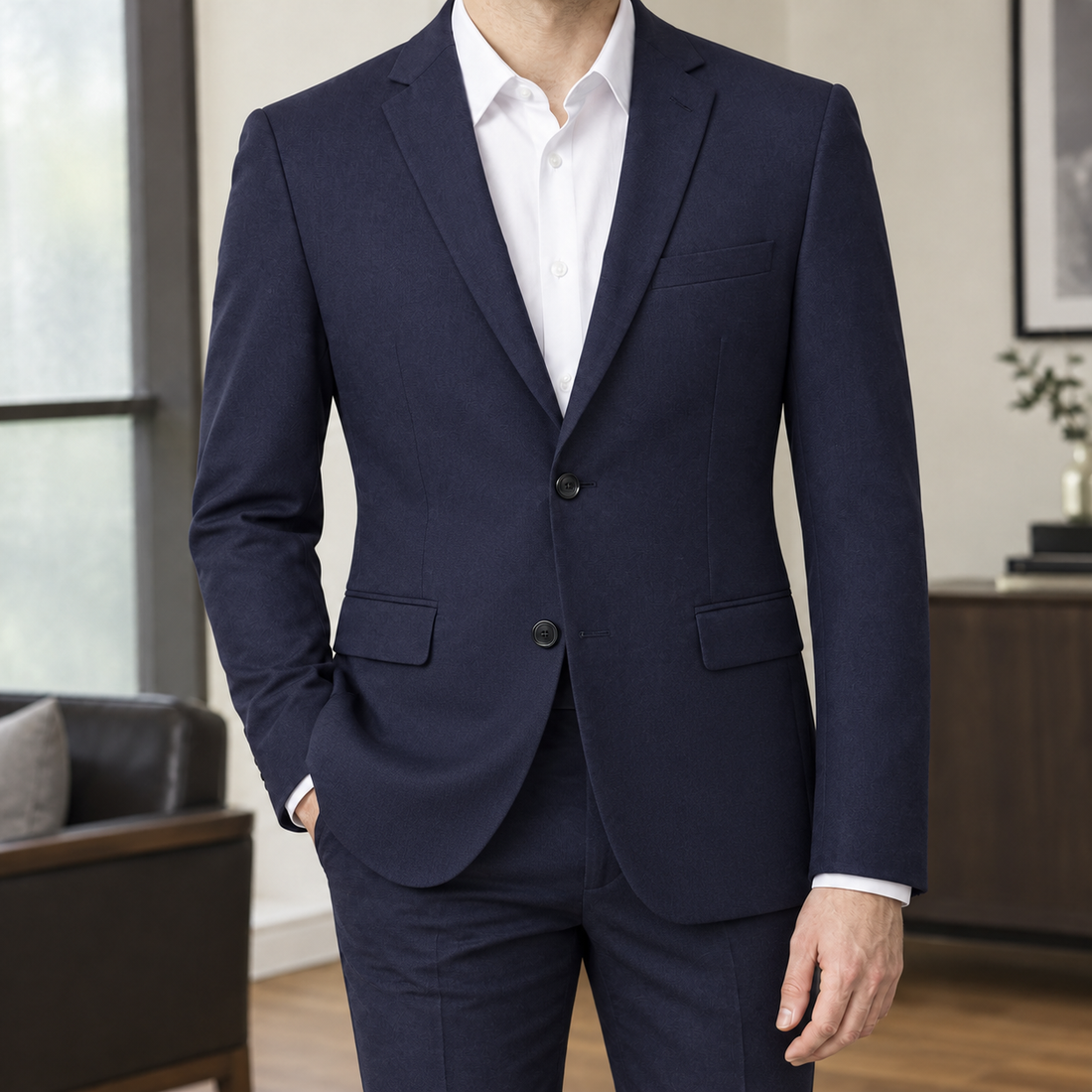 Jude-Wren Tailored Jacket - Two- Navy Blue Single