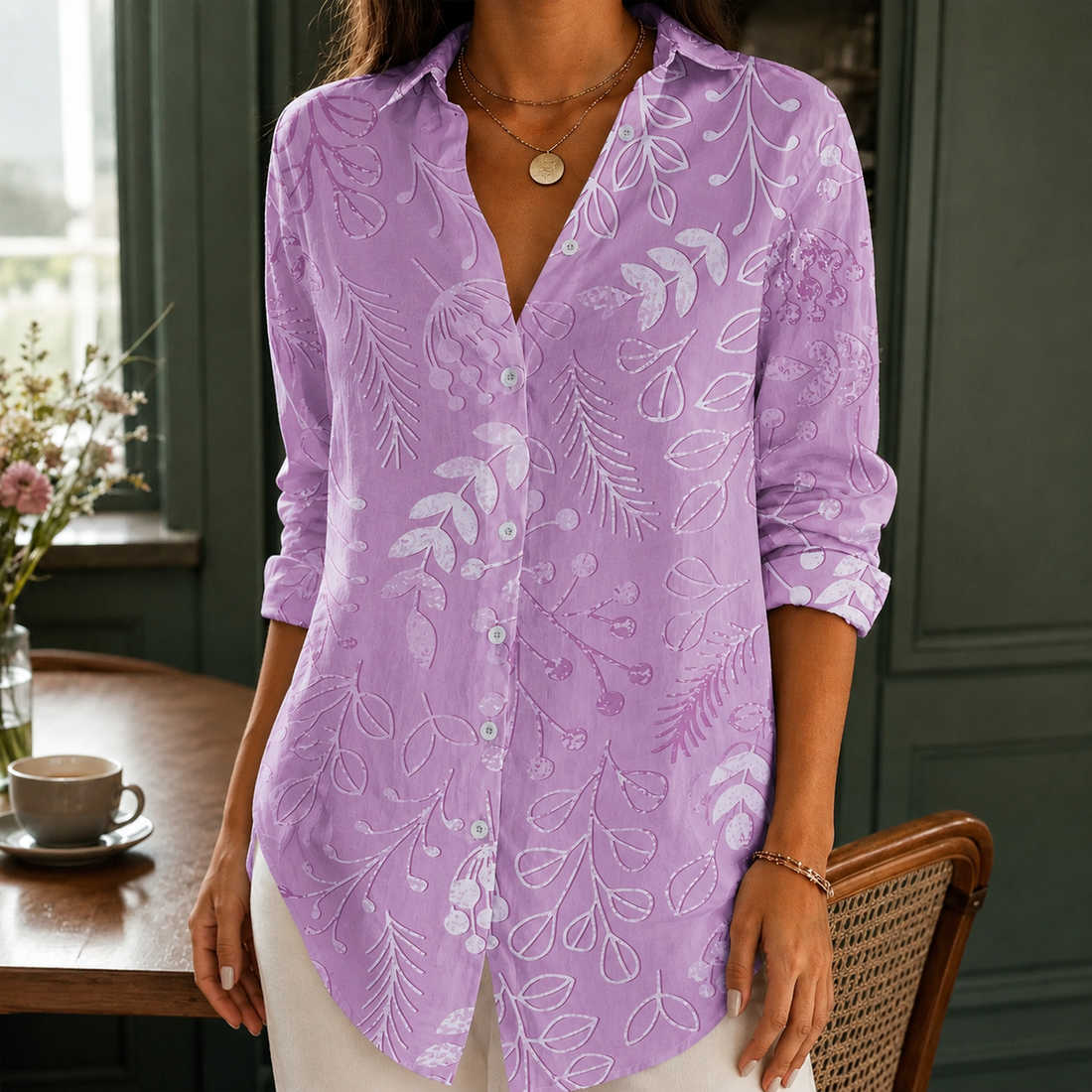 Sienna-Louise Relaxed Shirt - Lilac