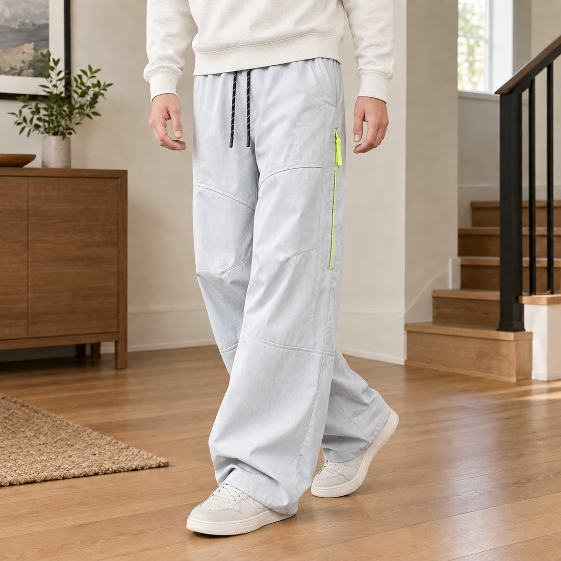 Sebastien Relaxed Pants - Light Gray