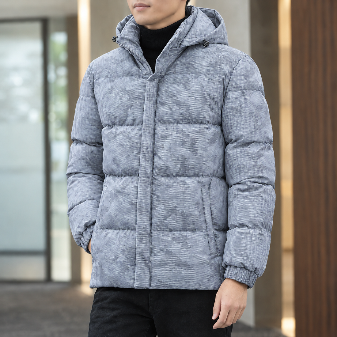 Armel Padded Jacket - Light Gray
