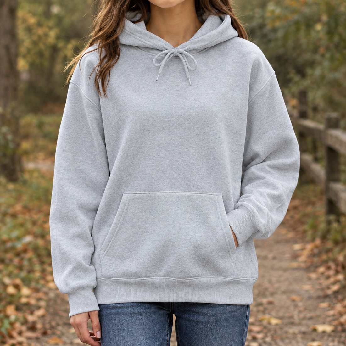 Mathilde-Claire Relaxed Hoodie - Solid-gray