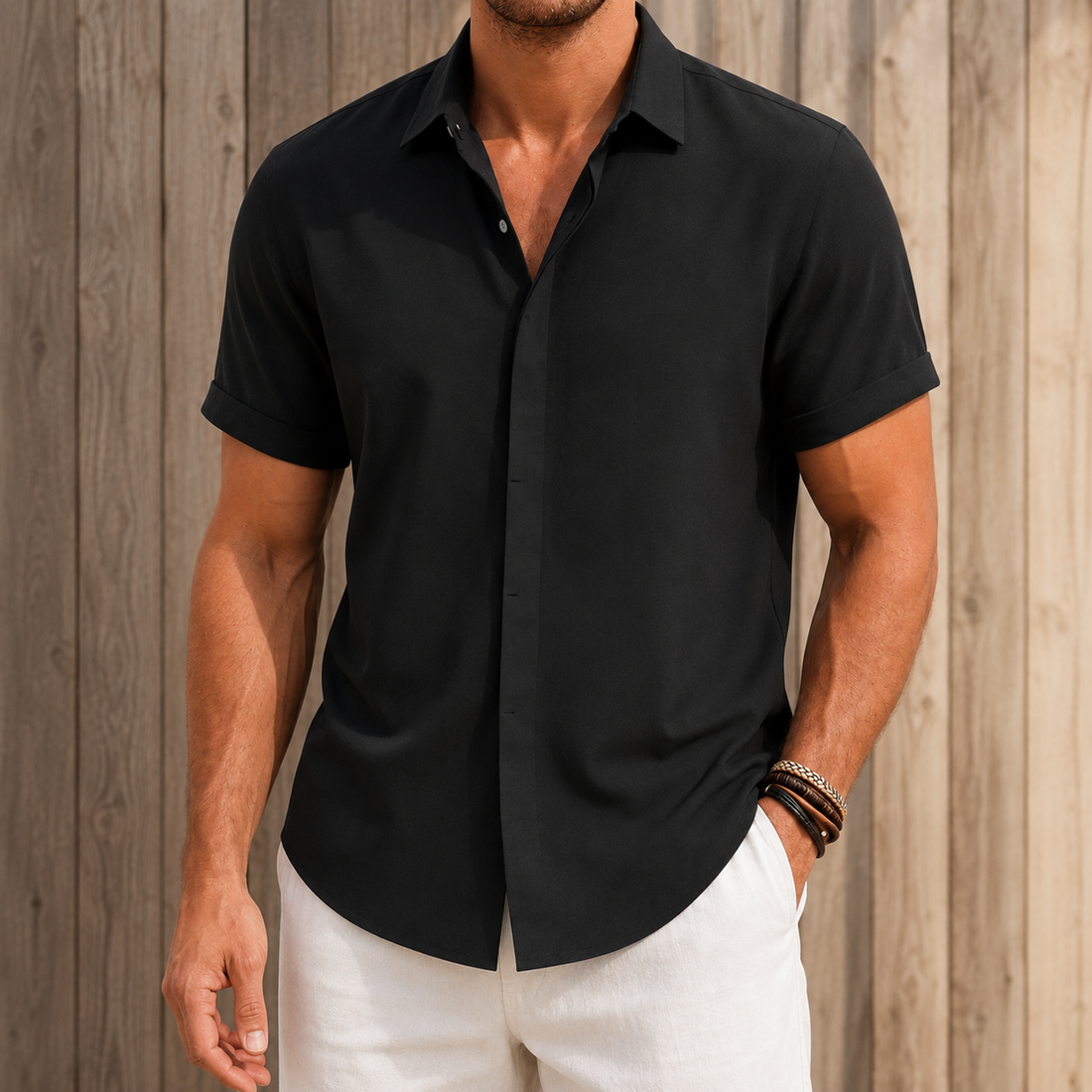 Keaton Relaxed Shirt - Black