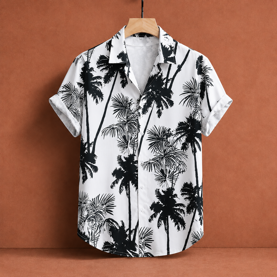 Zane Tropical Shirt - White And Black
