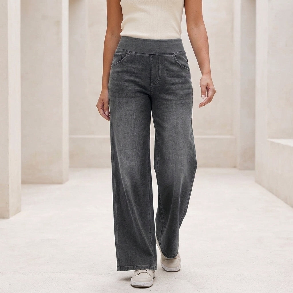 Sofia Wide Leg Pants - Gray