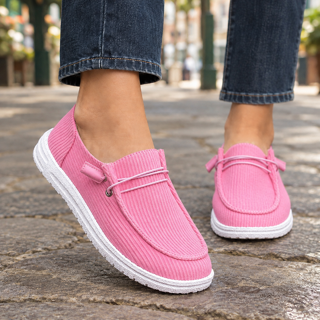 Ambrosini Ribbed Loafers - Pink