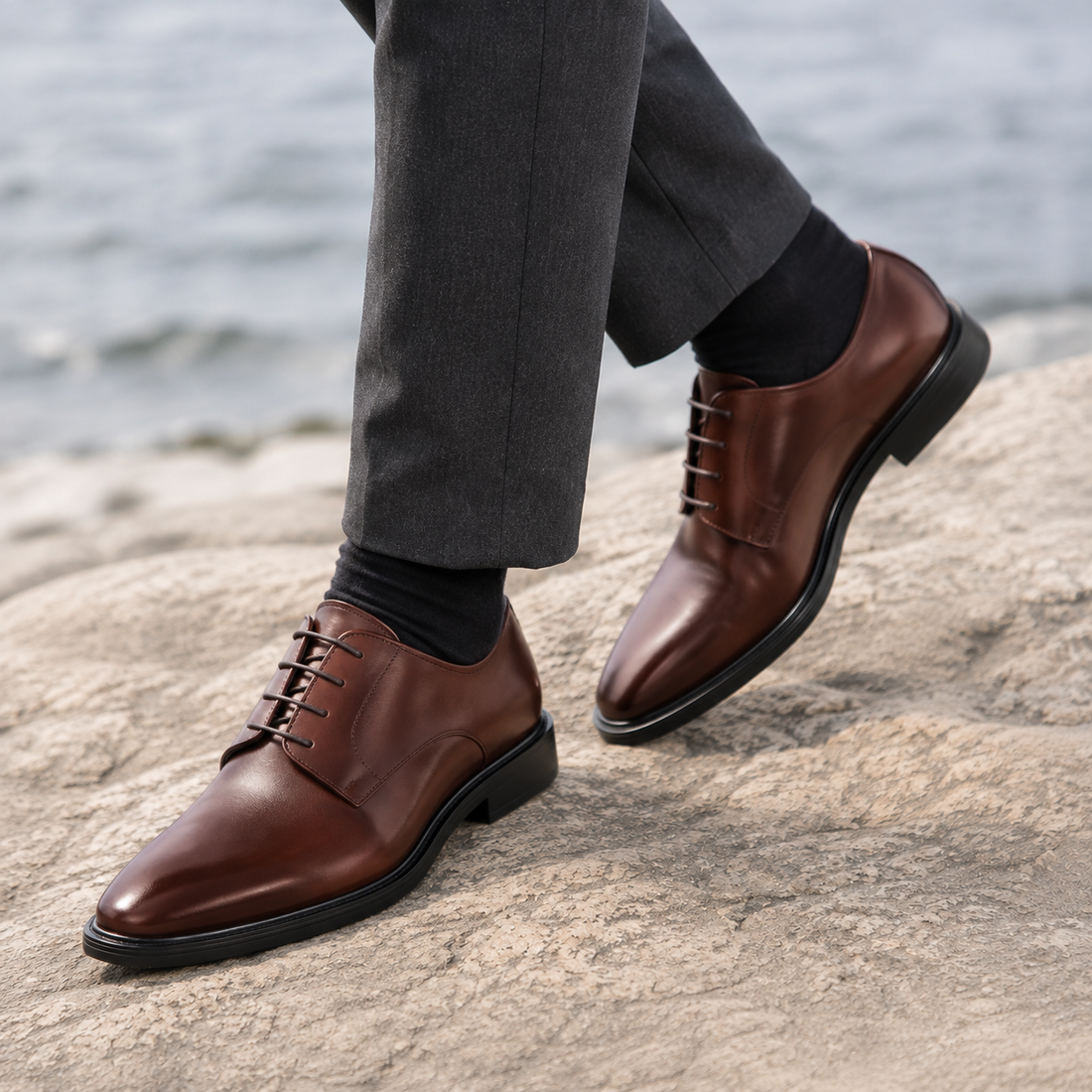 Tivoli Pointed Oxford Shoes - Brown
