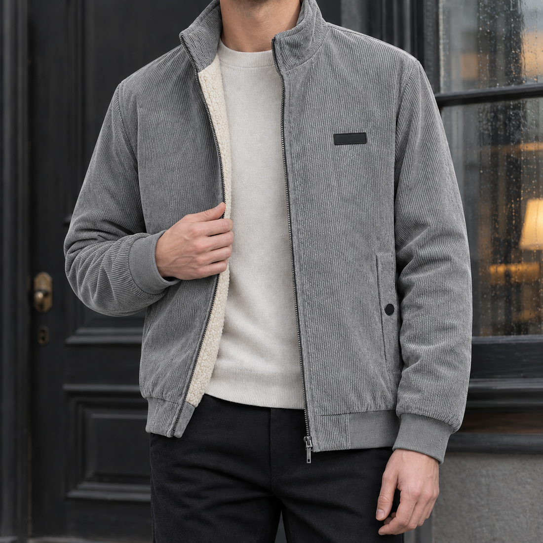 Logan Corduroy Jacket - Gray