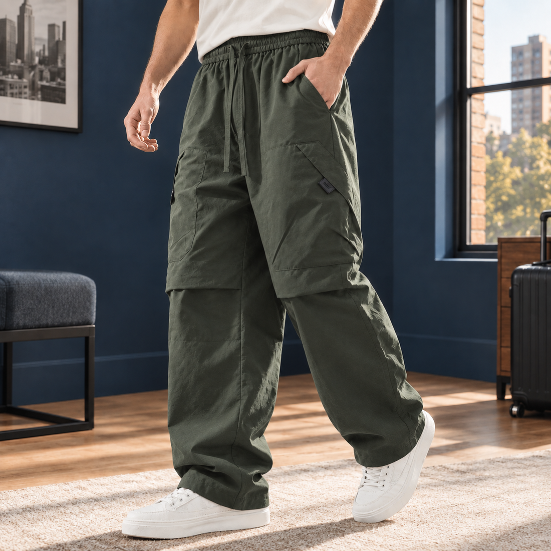 Rhys Relaxed Cargo Pants - Green