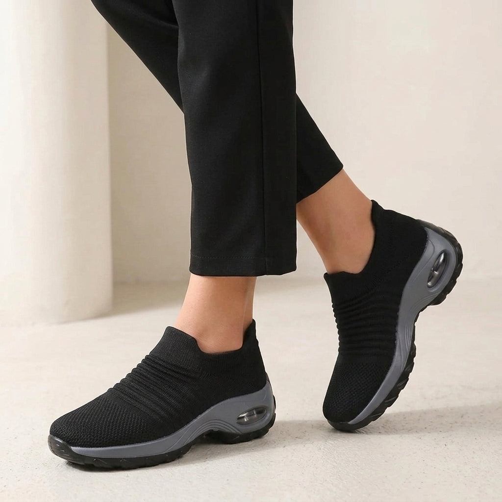 Benetti Slip-On Sneakers - Black Gray