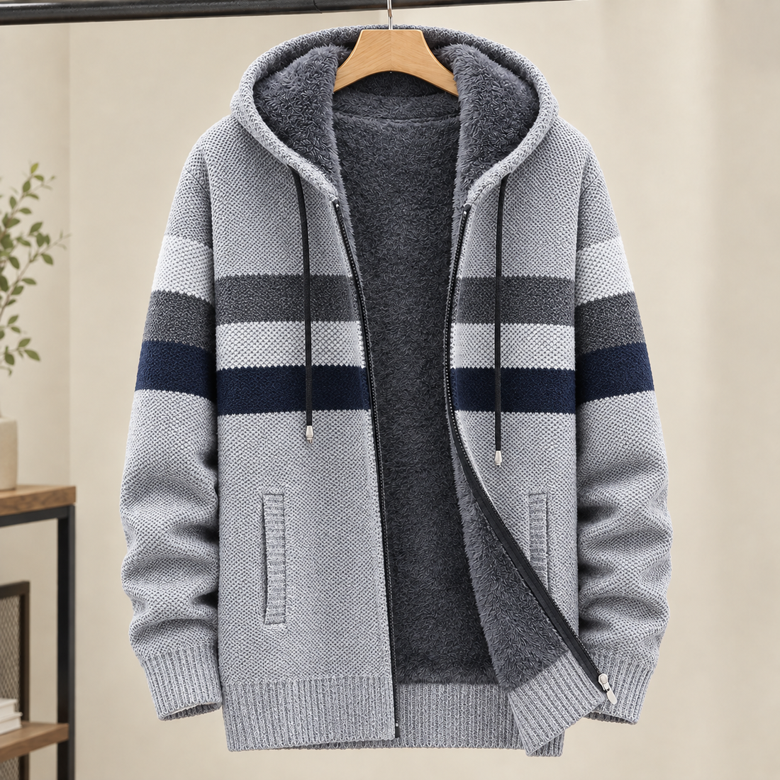 Archambault Hooded Sweater - Light Gray