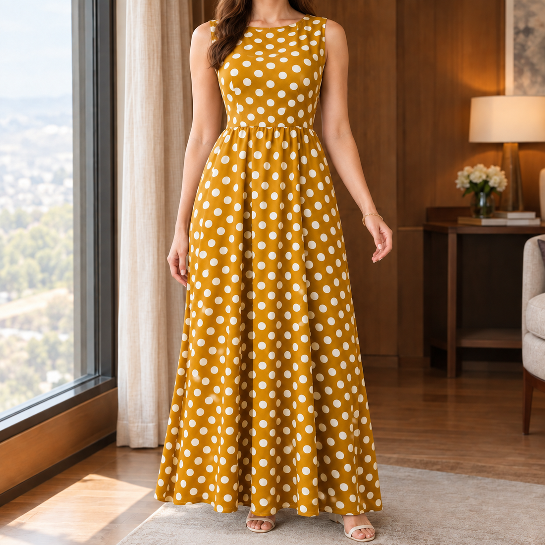Ariana A-Line Dress - Yellow