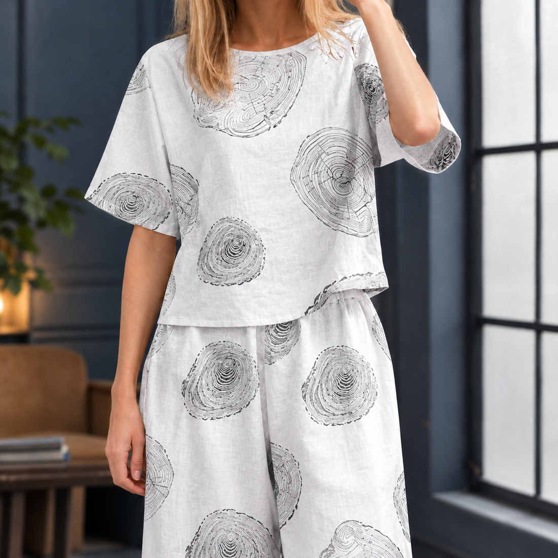 Arwen Printed Set - White