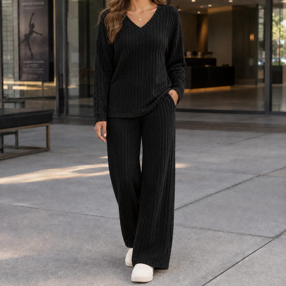 Miriam-Marie Relaxed Lounge Set - Black