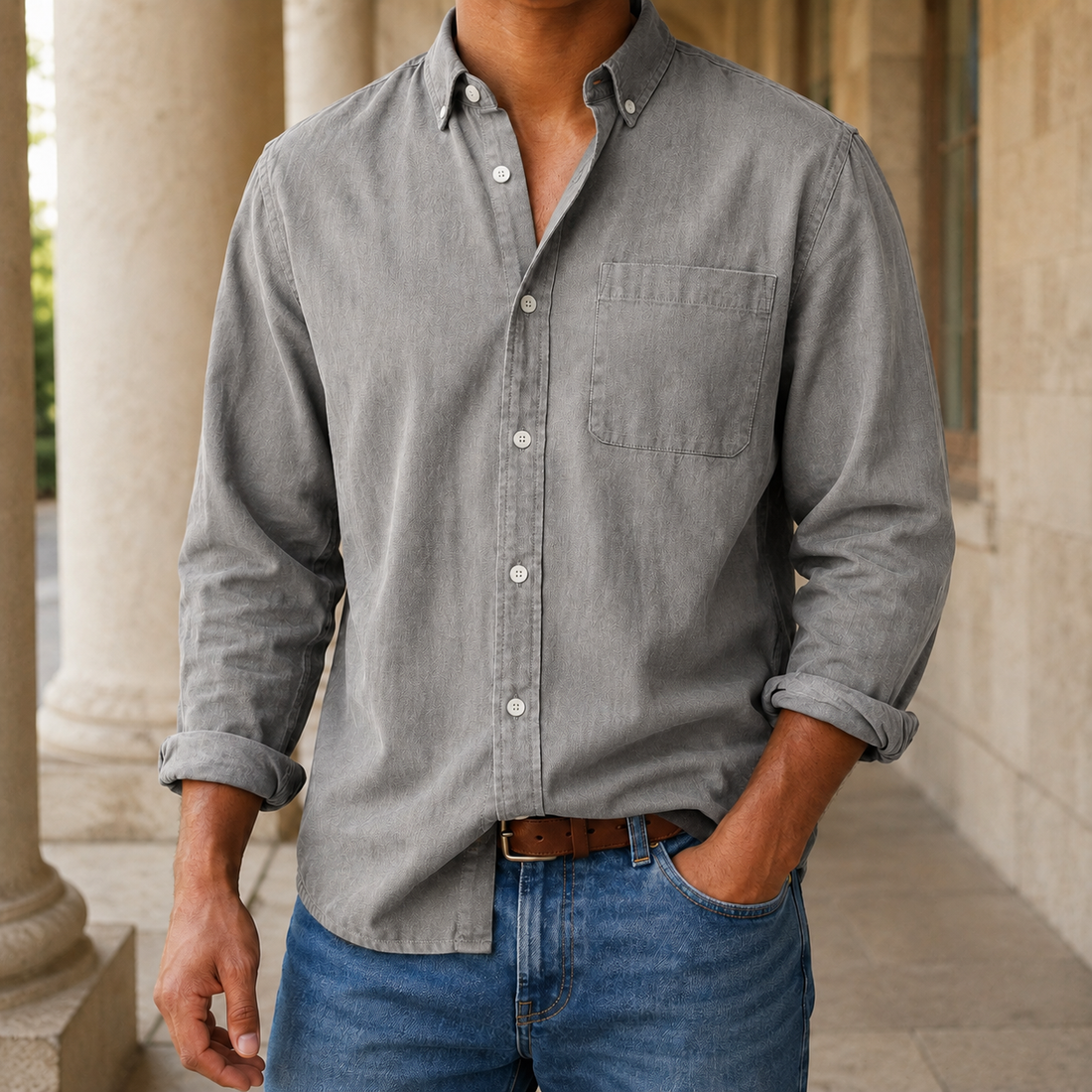Evander Relaxed Shirt - Gray