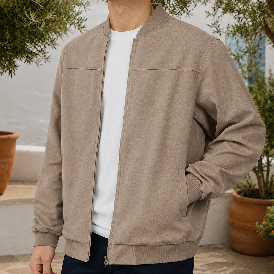 Henry Bomber Jacket - Khaki