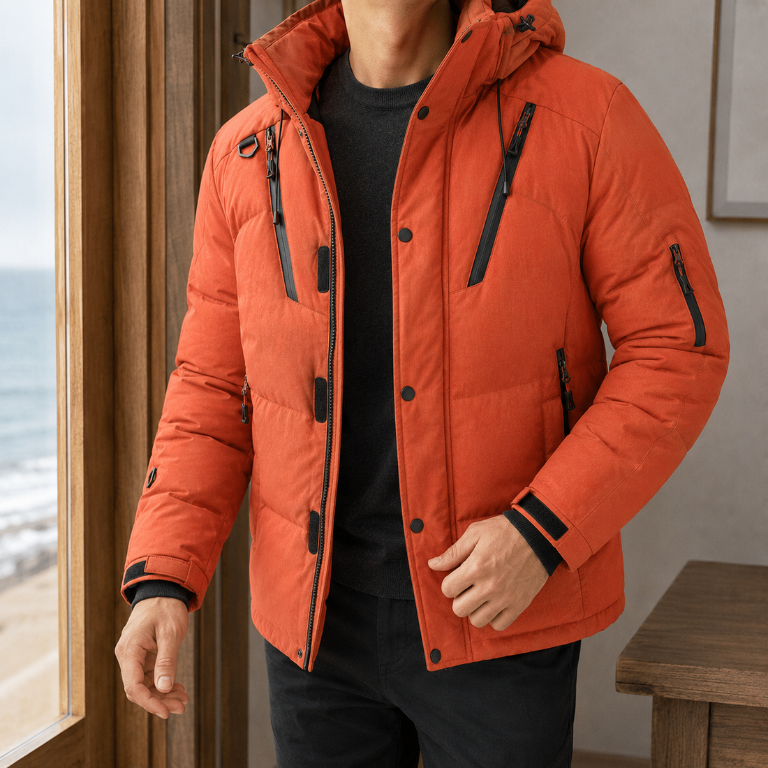 Kit Quilted Jacket - Orange