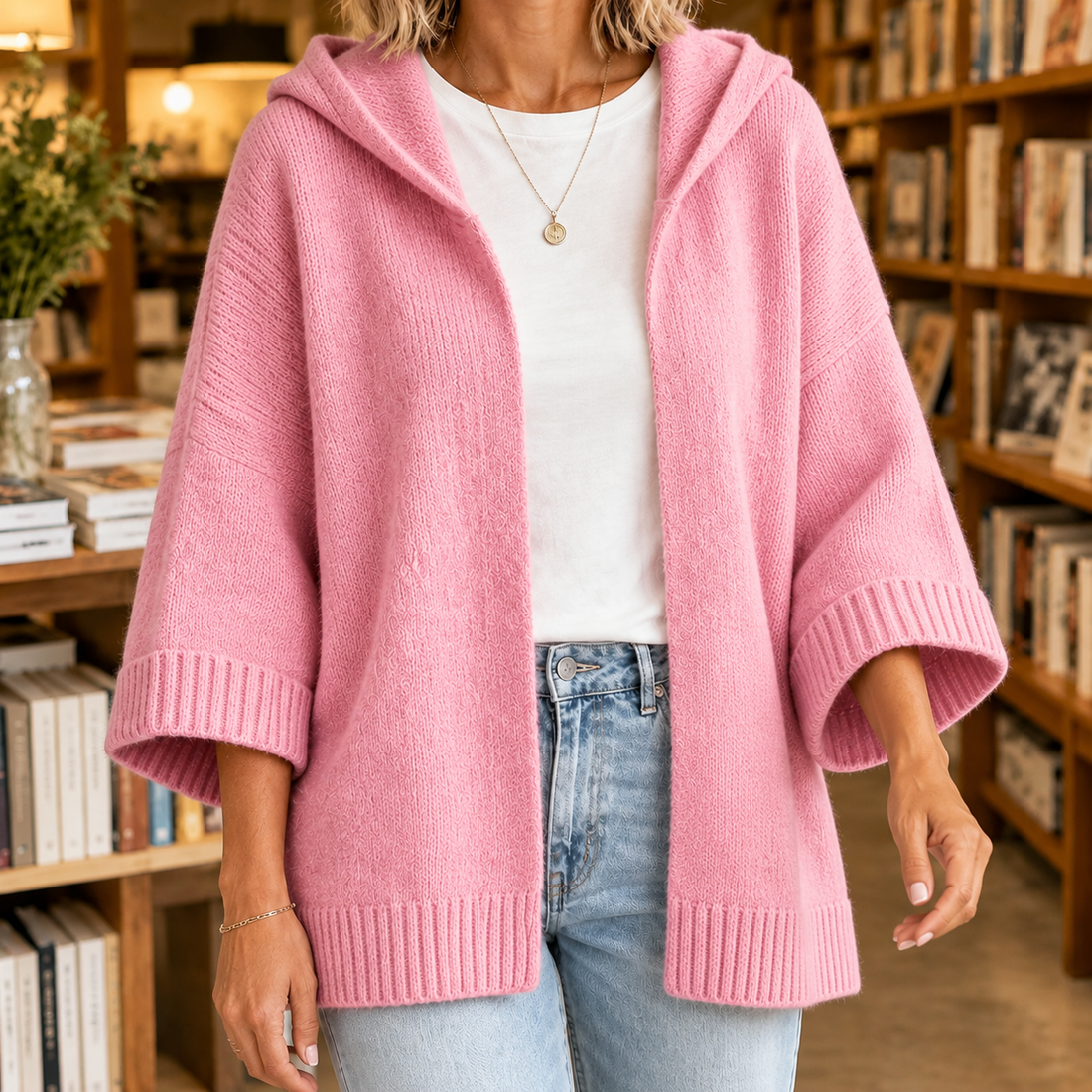 Saskia-Faye Hooded Sweater - Pink